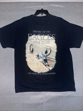 The Eagles 2013 Concert Tour Tee, “The History of the Eagles”, size Large